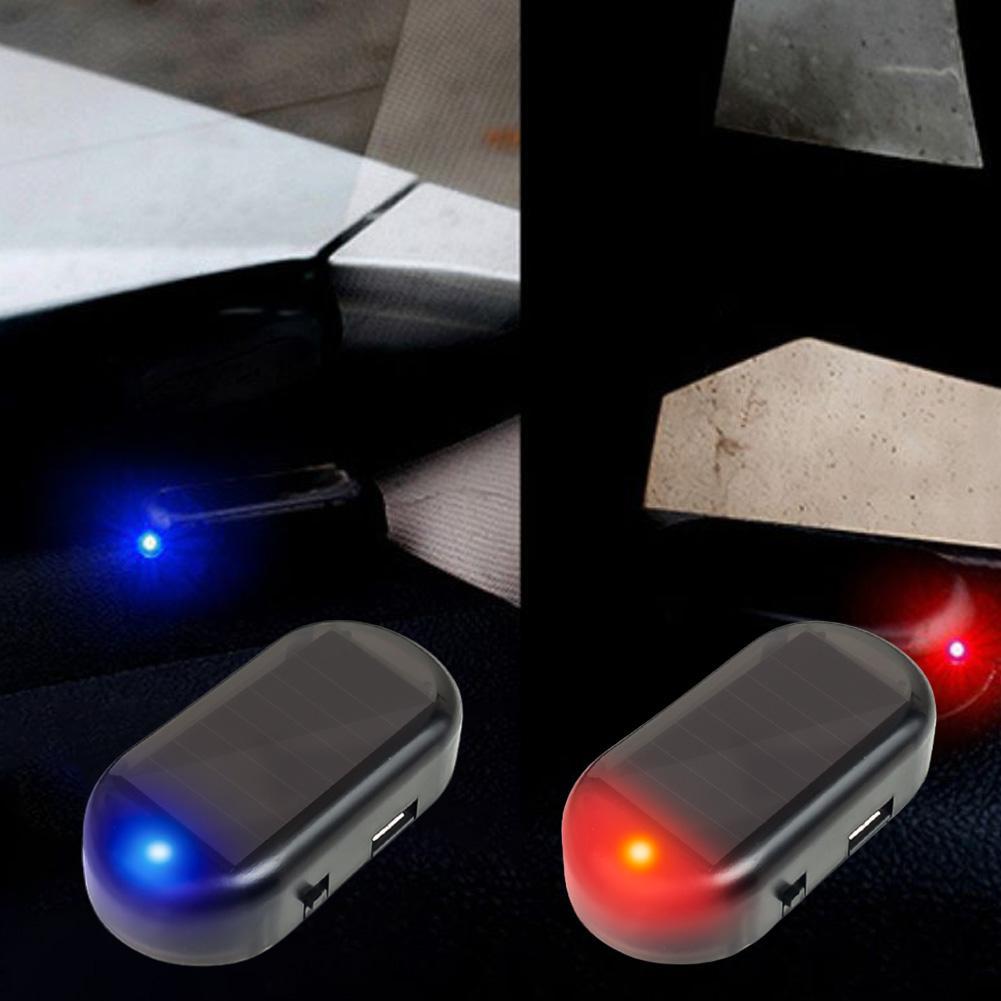 Sos Light Strobe - ソーラー式車載偽警報器 模擬ダミーアラーム ワイヤレスLED点滅ランプ 盗難防止警告灯
