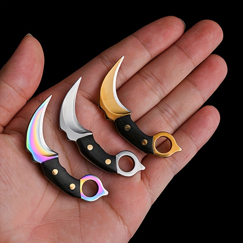 Bushcraft Knife Fixed - ミニナイフキーホルダーポケットナイフ屋外キャンプ戦術サバイバルポータブルナイフピーラー固定刃マルチ EDC ツール