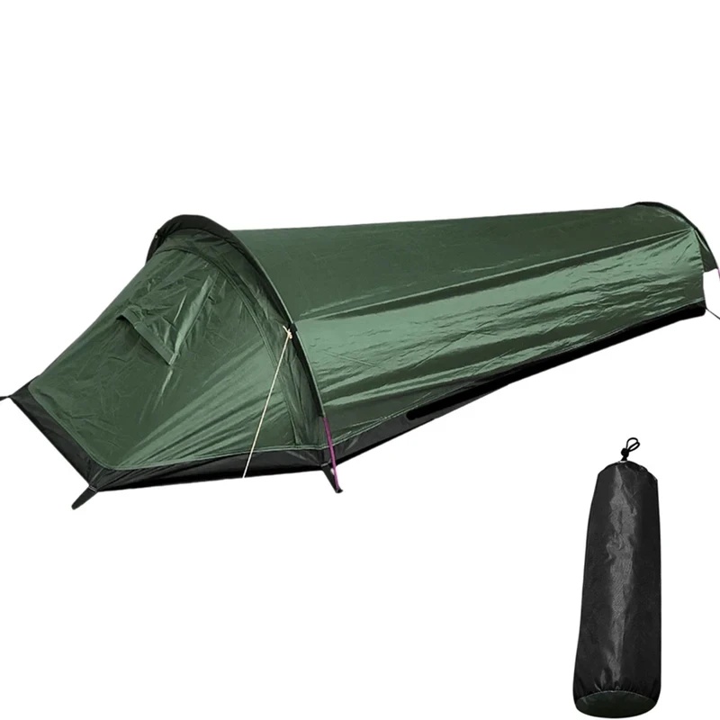 Emergency Mylar Tent - 一人用キャンプテント、超軽量コンパクト寝袋、大容量防水バックパック、テントカバー