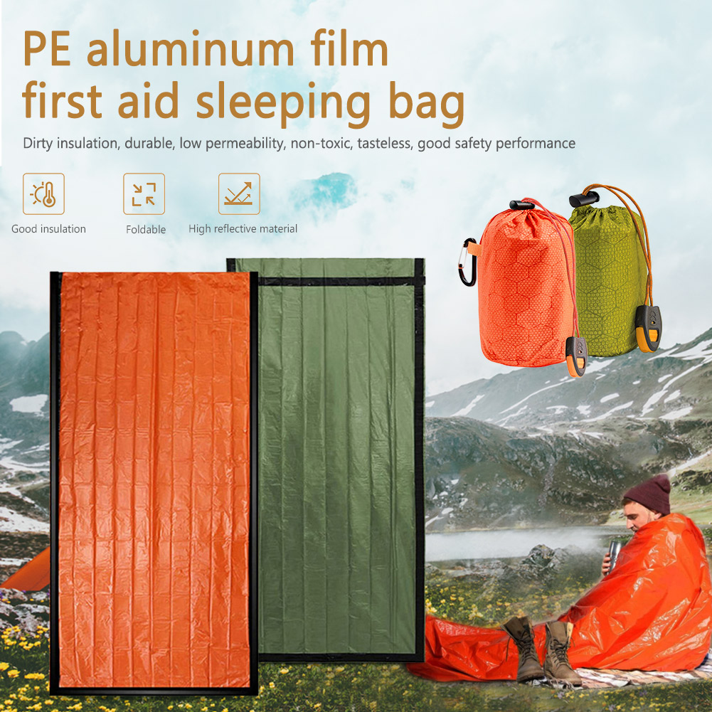 保温寝袋 ポータブルスリーピングパッド キルト PEアルミフ - Bivy Bag Emergency のレビューと価格