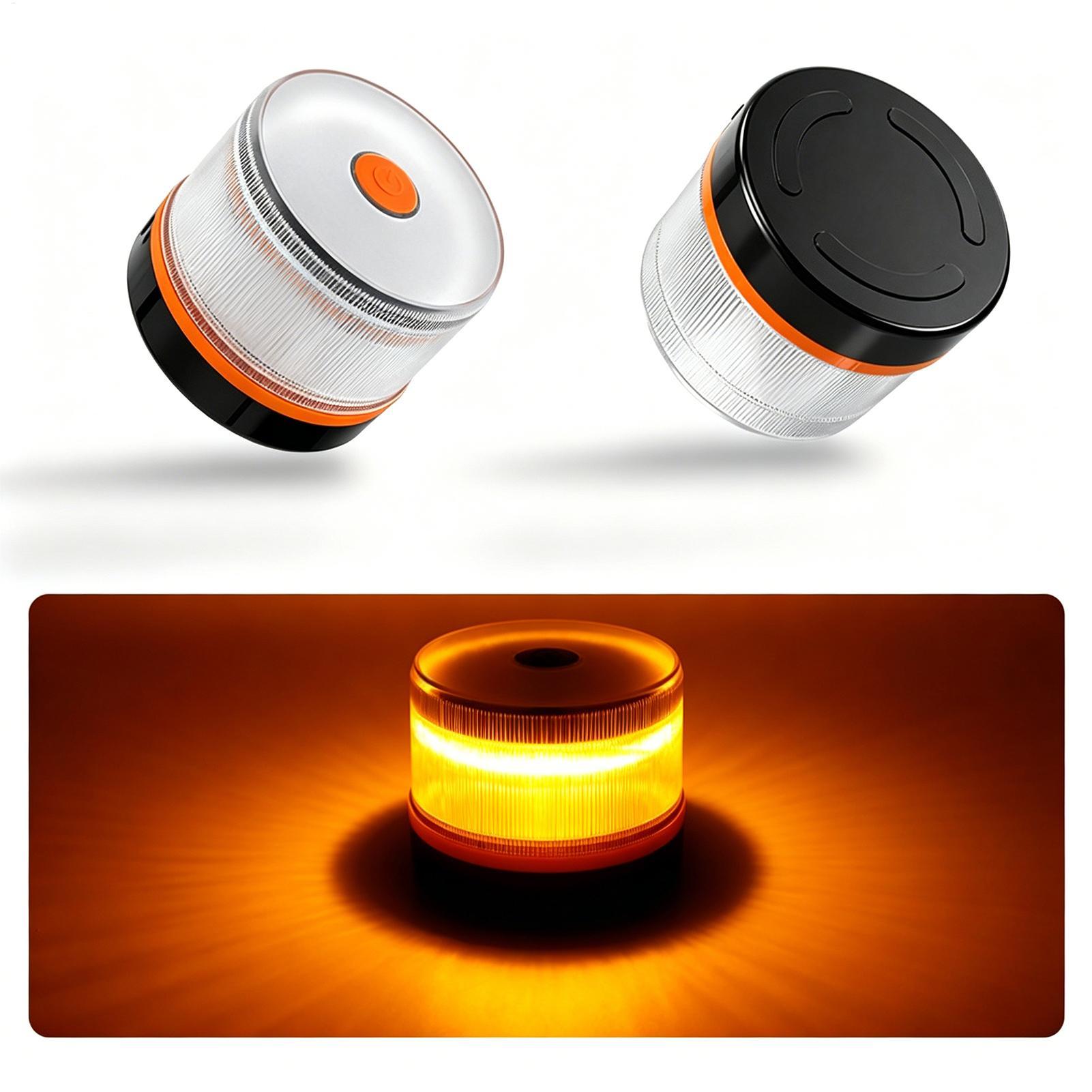 LEDビーコンライトアンバー点滅ランプ磁気ベース付きLEDス - Sos Light Strobe のレビューと価格