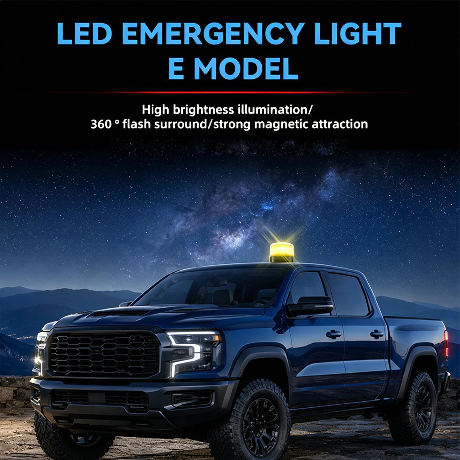 LEDビーコンライトアンバー点滅ランプ磁気ベース付きLEDス - Sos Light Strobe のレビューと価格