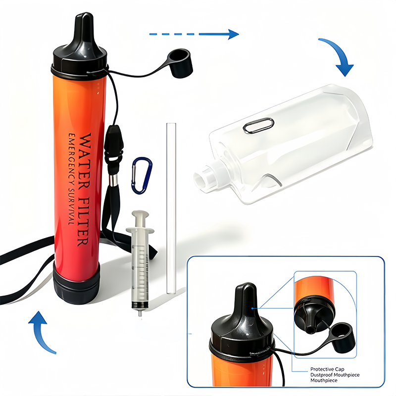 5000L対応の携帯用緊急時用浄水ストロー。キャンプやハイキ - Water Purification Straw のレビューと価格