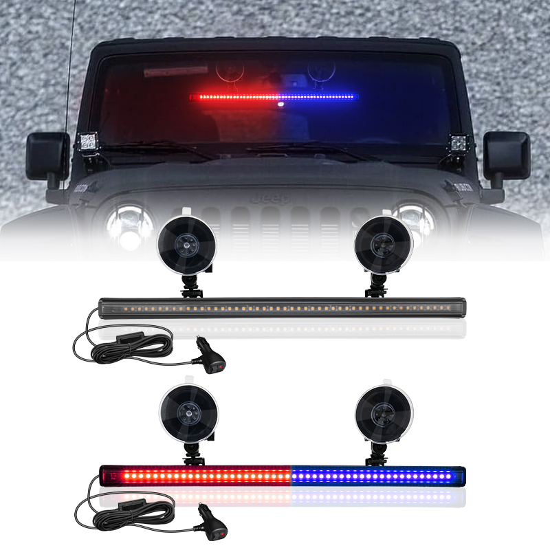 48LED LED ストロボライト車のフロントリアフロントガ - Sos Light Strobe のレビューと価格