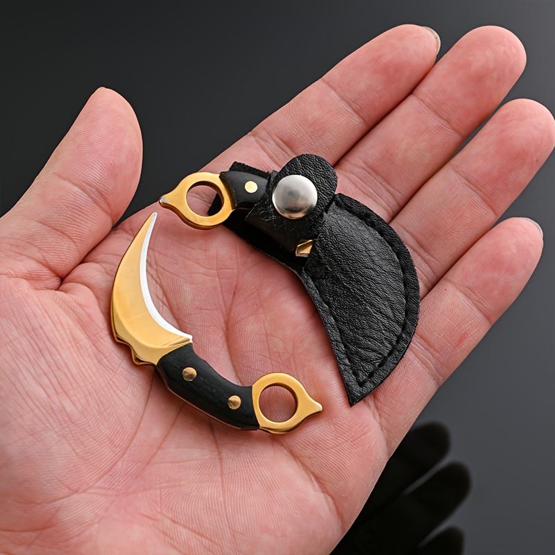 ミニナイフキーホルダーポケットナイフ屋外キャンプ戦術サバイバ - Bushcraft Knife Fixed のレビューと価格