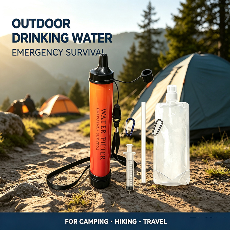 アウトドア緊急サバイバル浄水器フィルターストロー、キャンプ、 - Water Purification Straw のレビューと価格