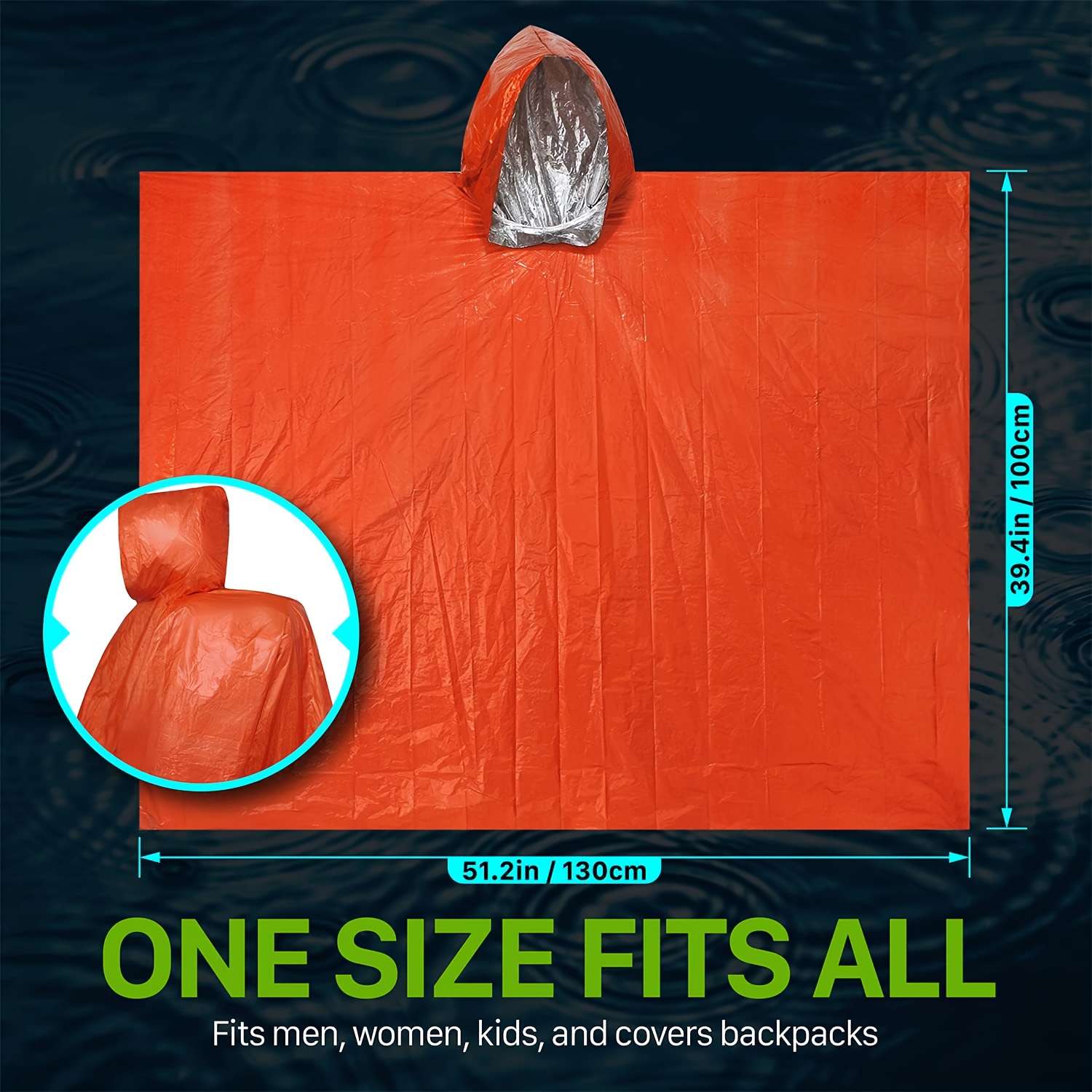 9点入り緊急サバイバルキット、保温ビビーバッグ、ポンチョ、テ - Bivy Bag Emergency のレビューと価格