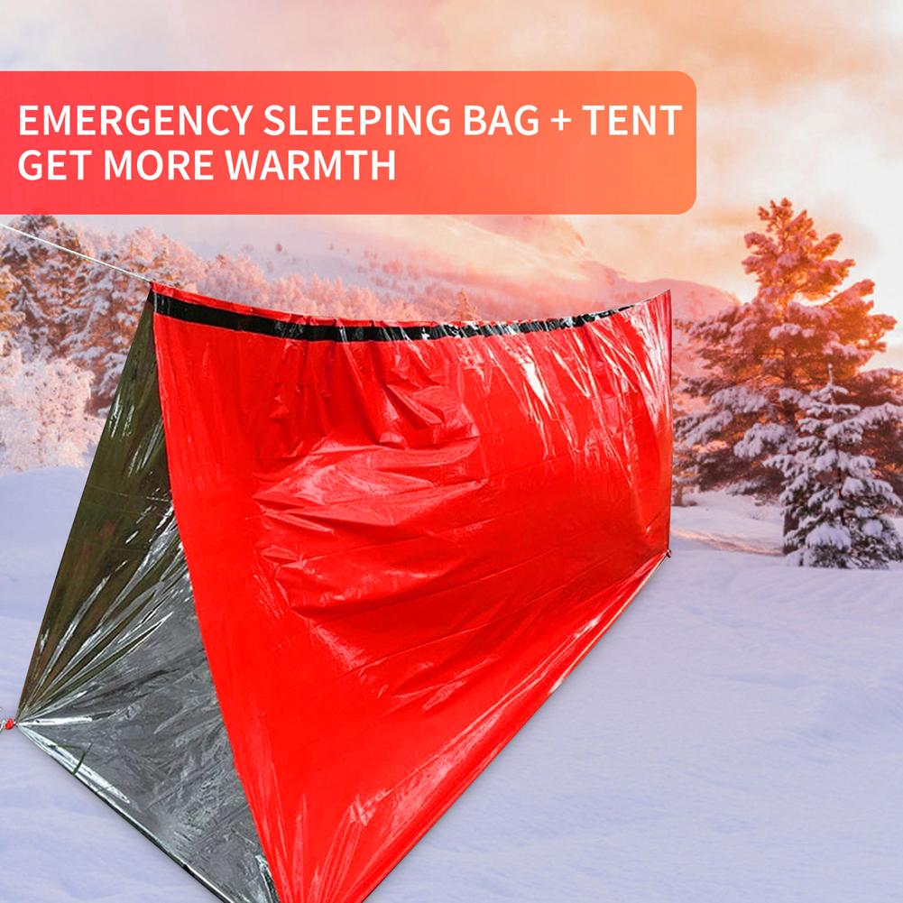 ポータブル防水緊急サバイバル寝袋屋外 EDC キャンプギアサ - Bivy Bag Emergency のレビューと価格