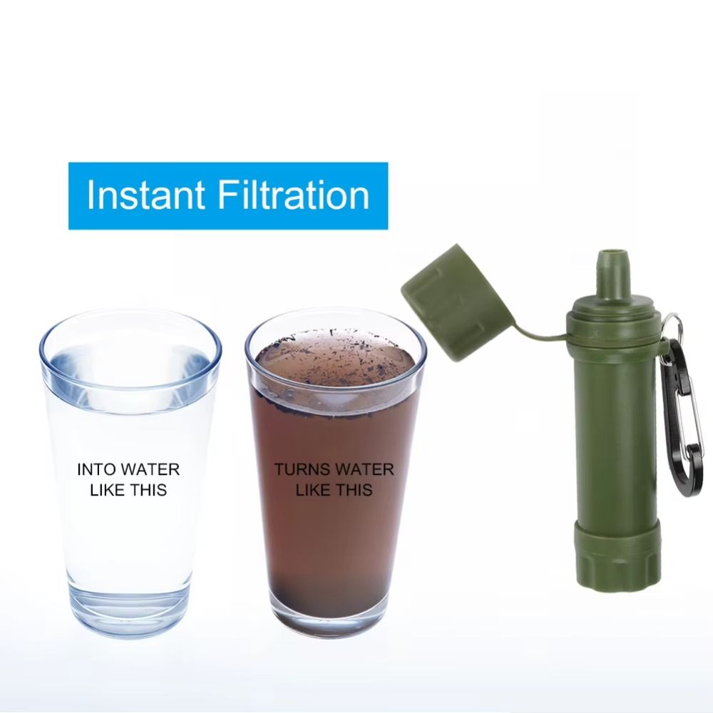 ミニサイズの浄水ストロー。直接飲める浄水機能付き。携帯用浄水 - Water Purification Straw のレビューと価格