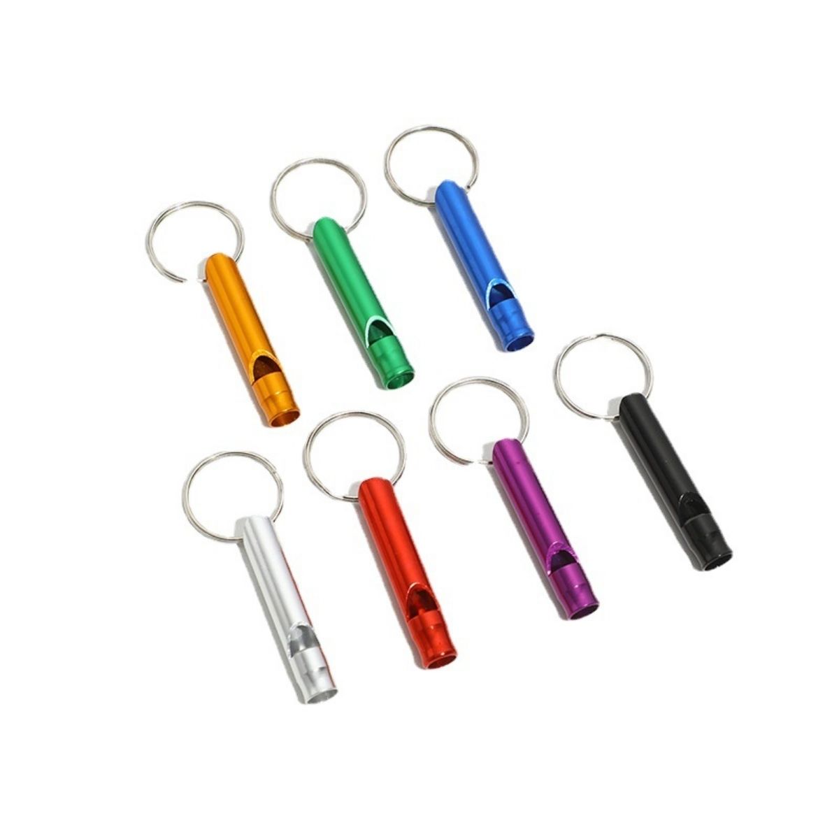 7色ランダムカラーの緊急用ホイッスル（キーチェーン付き）、ア - Emergency Whistle Loud のレビューと価格