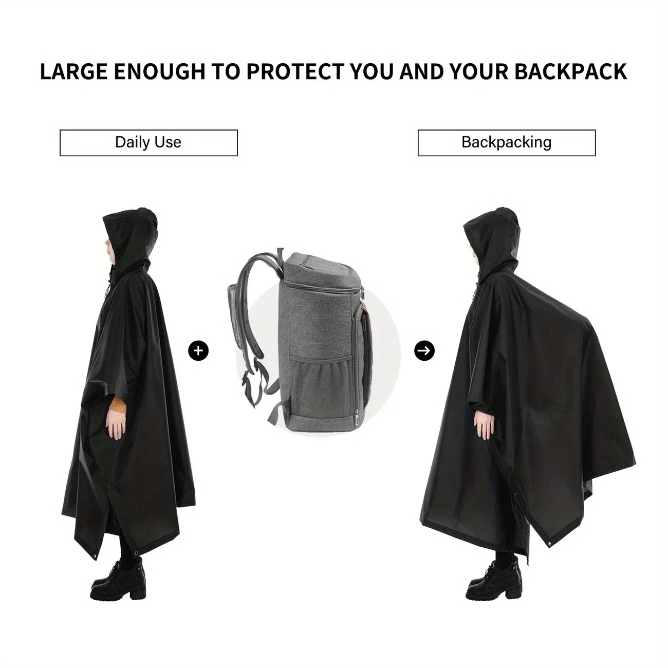 2026年 キャンプ・ハイキング用 3-in-1 防水フード - Emergency Poncho Rain のレビューと価格